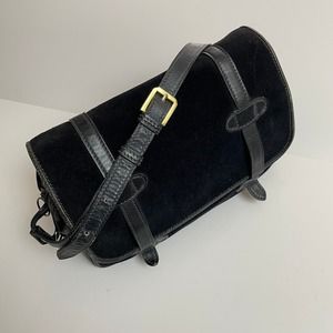 Gucci Vintage Suede Leather Messenger Bag Antique Rare item